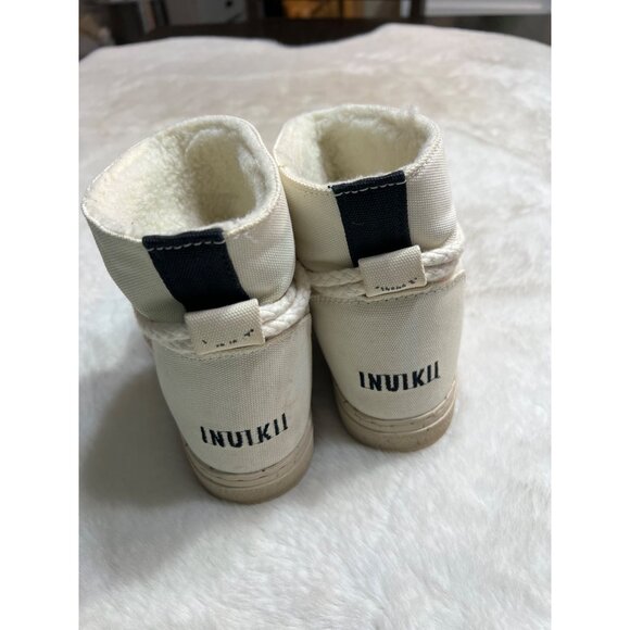 INUIKII classic white canvas bootie sneaker women size 5 or 35 - Picture 7 of 10